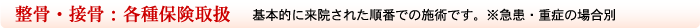 整骨・接骨施術